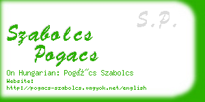 szabolcs pogacs business card